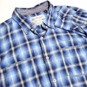 Robert Graham The Freshly Laundered Shirt Mens 2XL Serial Number Blue Plaid